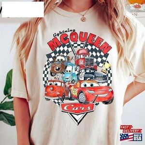 Retro Lightning Mcqueen Shirt Dsney Cars Car Pixar Unisex Shirt
